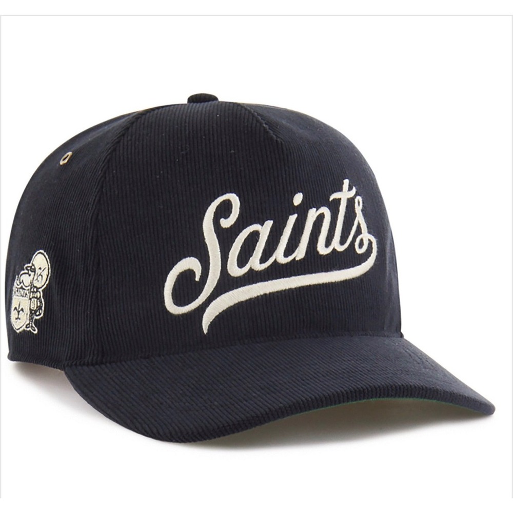 47 Brand New Orleans Saints Hitch Corduroy Adjustable Hat Black NFL Golden Age